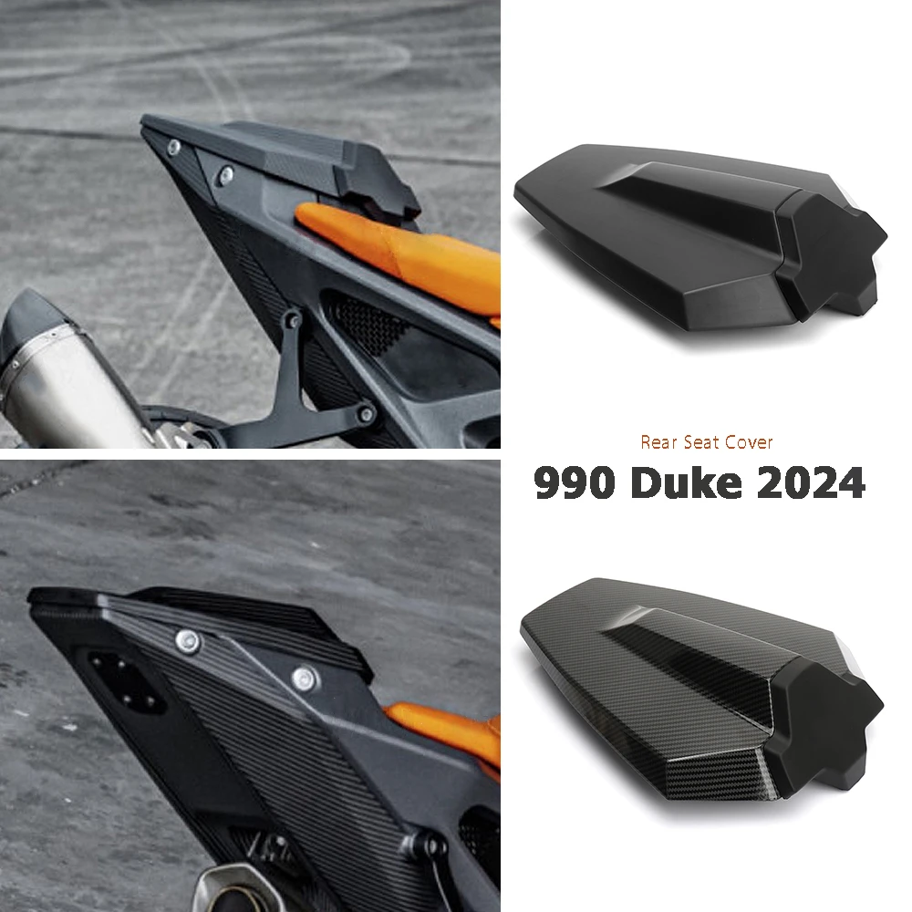 For 990 Duke 990Duke 990 DUKE 2024 Motorcycle Pillion Rear Seat Cover Cowl Solo  Carbon Fiber / Black Passenger Fairing