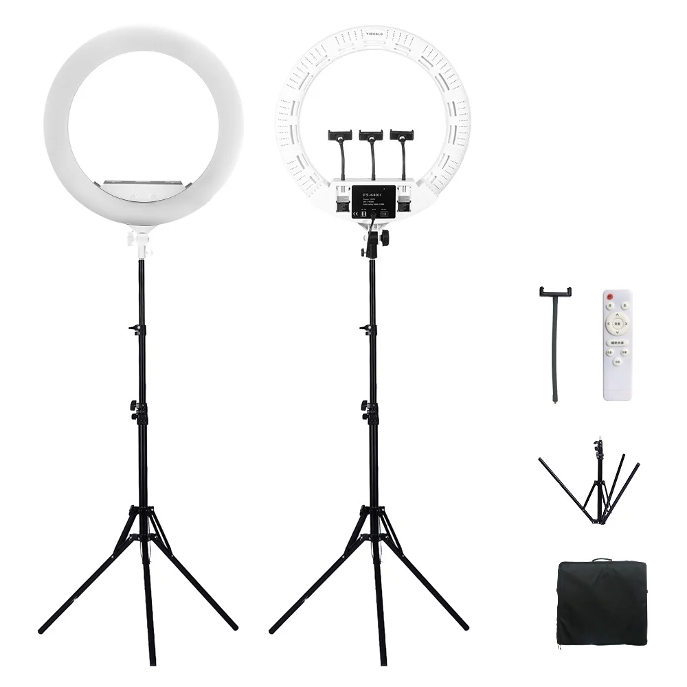 22 Inch LED Ring Light Led Lamp 100W Yidoblo FS-640SII with Mirror Make-up for Video Studio Photo Photography Lighting Live Show