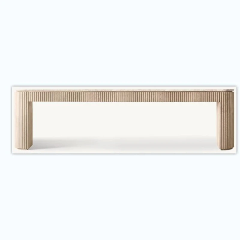 

American solid wood high-end luxury entrance cabinet, the desktop is designed with marble material