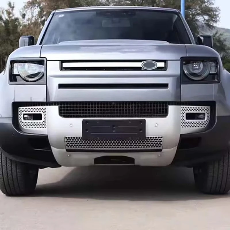 แผ่นกันกระแทกใต้ท้องรถ อลูมิเนียมอัลลอยด์สีเงิน สำหรับแลนด์โรเวอร์ ดีเฟนเดอร์ 90 110 130