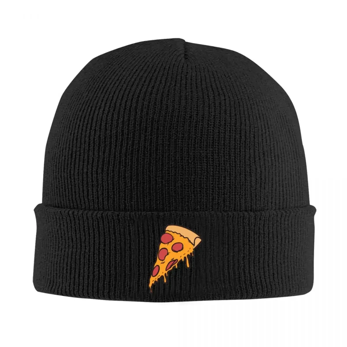 

Pepperoni Pizza Knitted Bonnet Caps 100% Cotton Fashion Keep Warm Hats