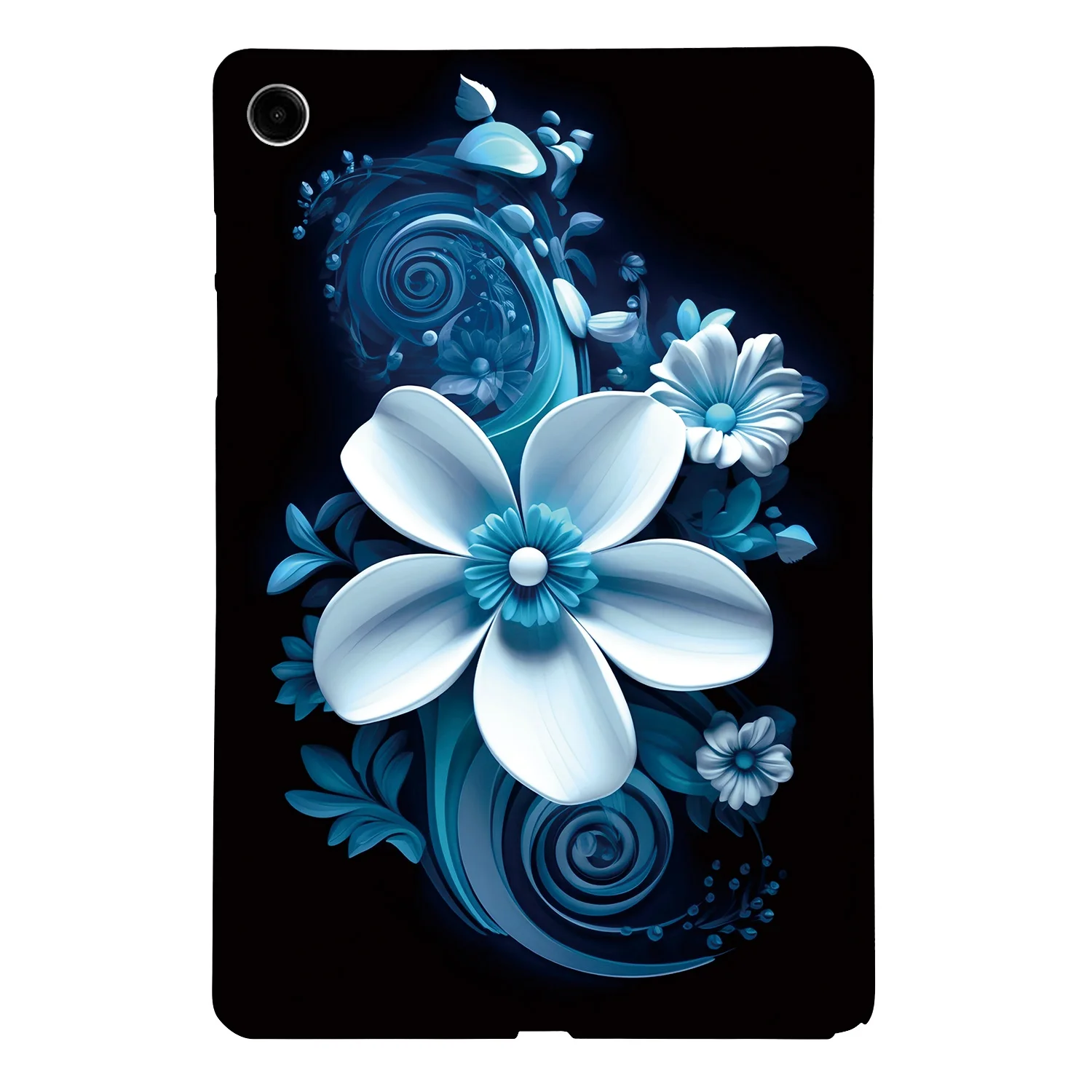 

For Samsung Galaxy Tab A11+ Case Pattern Printing Slim Soft TPU Tablet Cover - Black Orchid