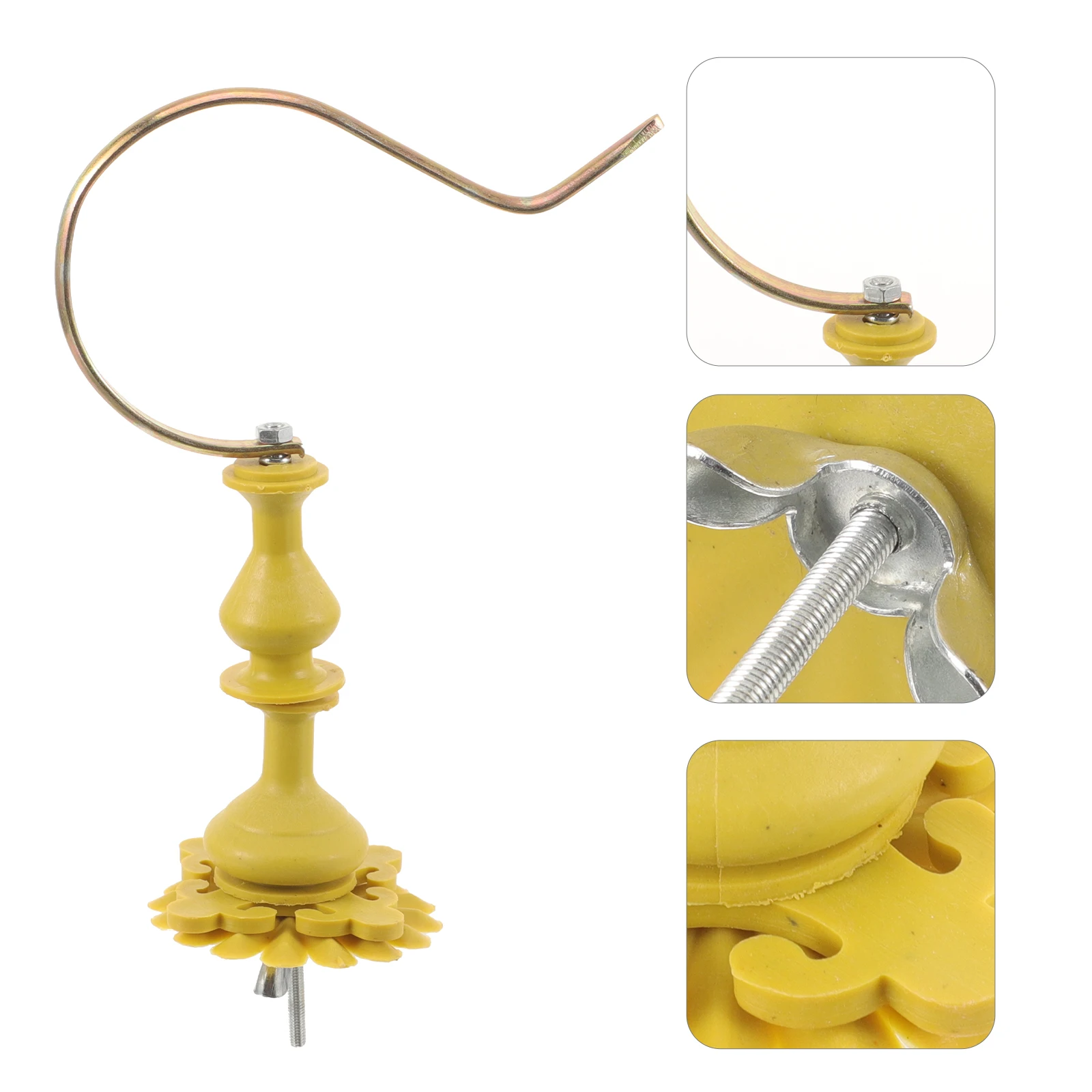 

Yellow Plastic Gourd Hooks Bamboo Bird Cage Hook Sturdy Durable Long Time Use Small Size Light Weight Easy Install Pet Cage