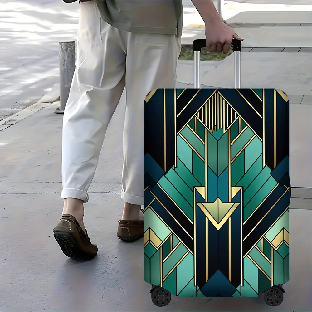 

1PC Abstract Print luggage cover for luggage sizes 18-32 inches; dust and elastic travel accessories to effectively protect y