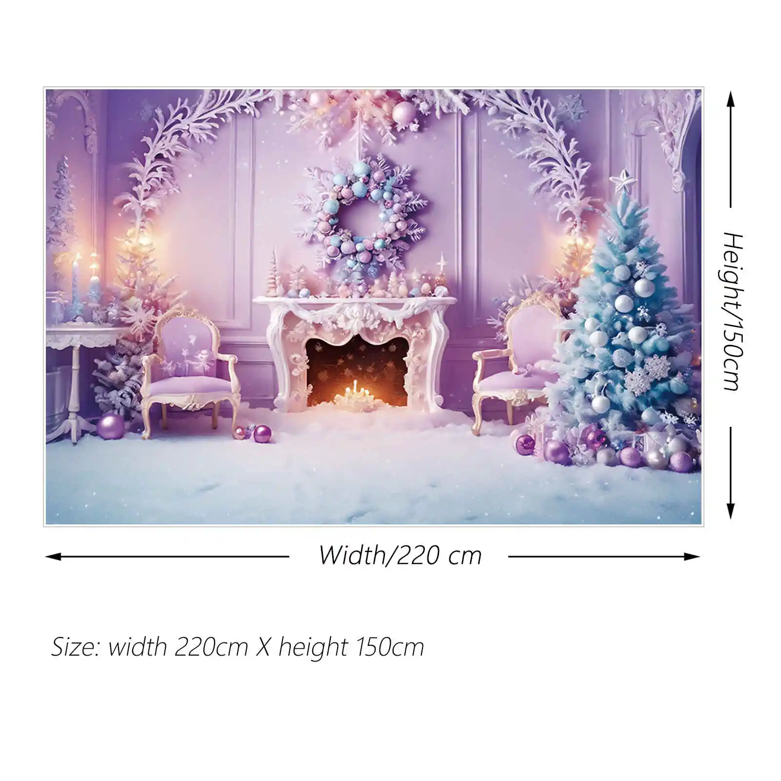 MOON.QG 2024 perapian Natal latar belakang pohon Natal latar belakang karangan bunga salju ornamen pohon latar belakang pesta alat peraga panggilan foto