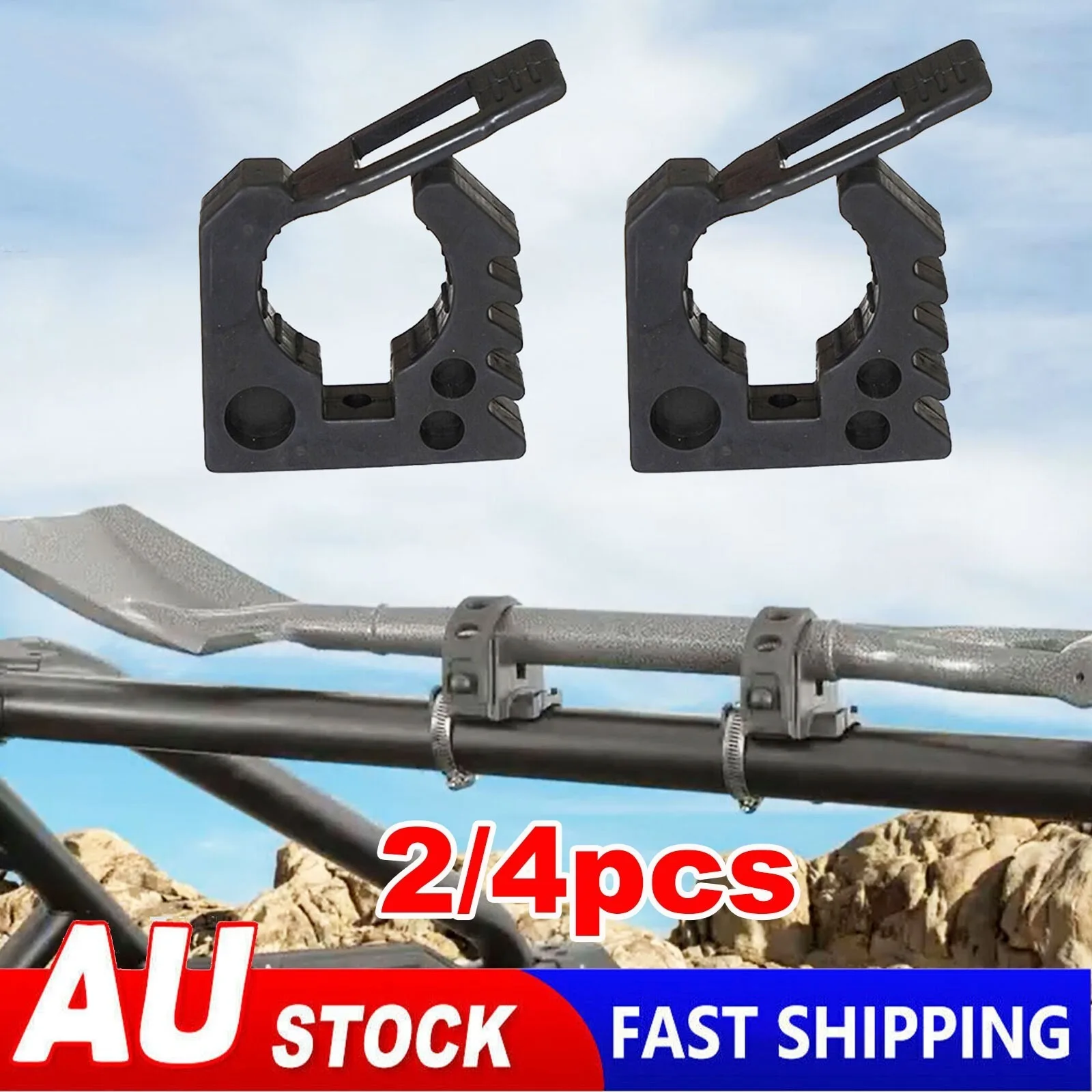 

1 Pair Quickly Rubber Clamp Base 25-45mm Shovel Roof luggage Rack Bracket
