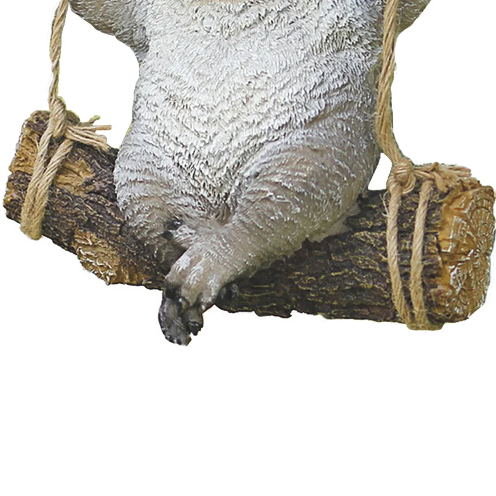 

Koala Bear Home Decoration Wood Material Vivid Lifelike Ornament Standing Art for Office Home Lovely Gift Koala Bear Decoration