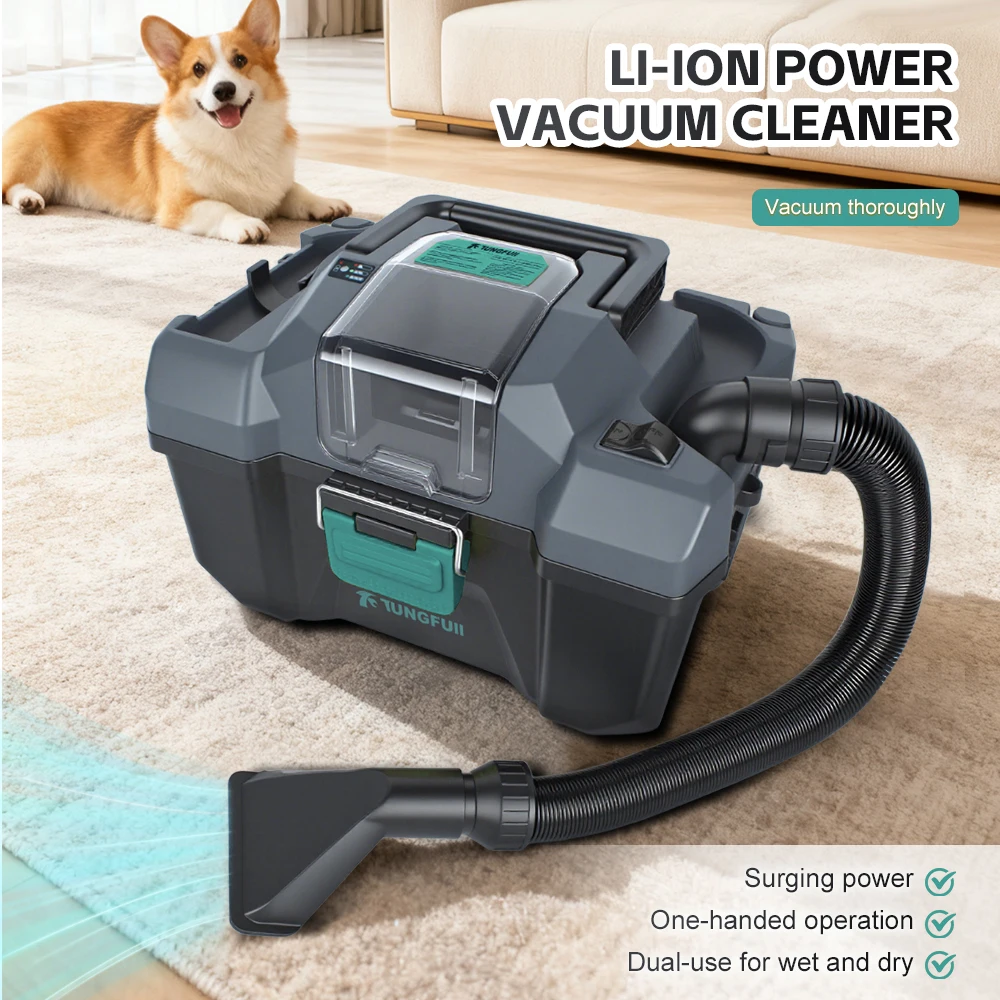 

Бесщеточный пылесос для дома 17000 Па, для сухой и влажной уборки, мощный пылесборник, пылесос для животных и автомобилей, для DeWalt 20V