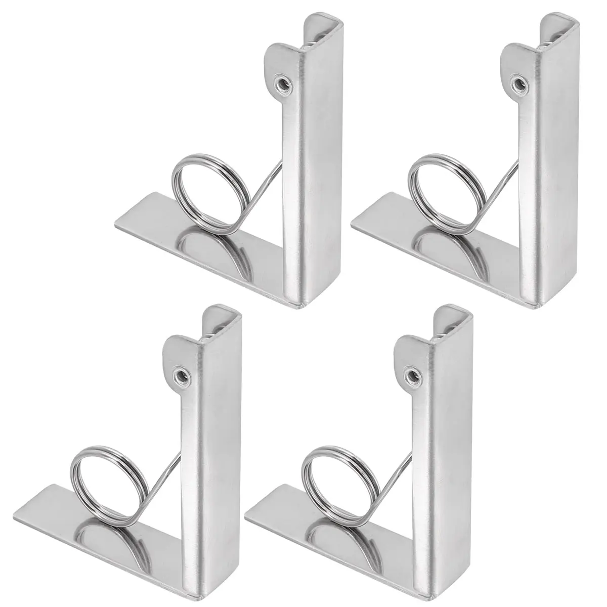 

4pcs Tablecloth Clips Stainless Steel Holders for Thick Tables Picnic Weddings Parties Secure Fit Silver