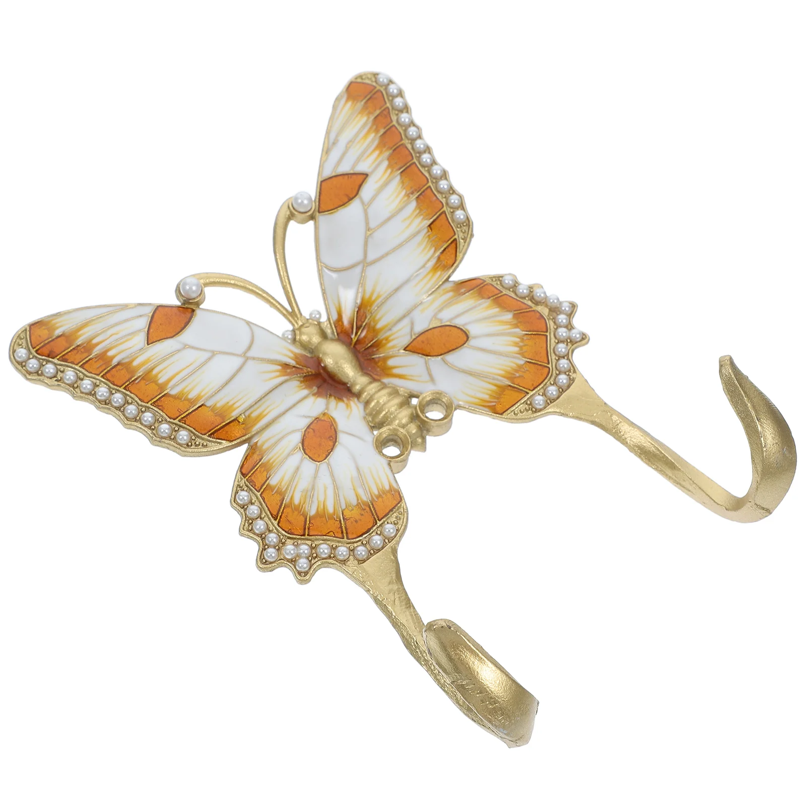 

Clothing Hangers Hook Wall Clothes Pattern Kids Coat Rack Ceramic Heavy Butterfly Wood Hooks Crystal Gold for Child