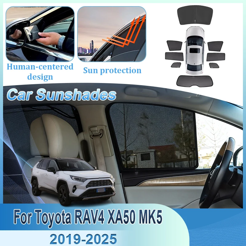

Автомобильные аксессуары для Toyota RAV4 XA50 MK5 2019~2025: Солнцезащитные шторки, светоблокирующие сетчатые козырьки, анти-УФ защита для лобового стекла