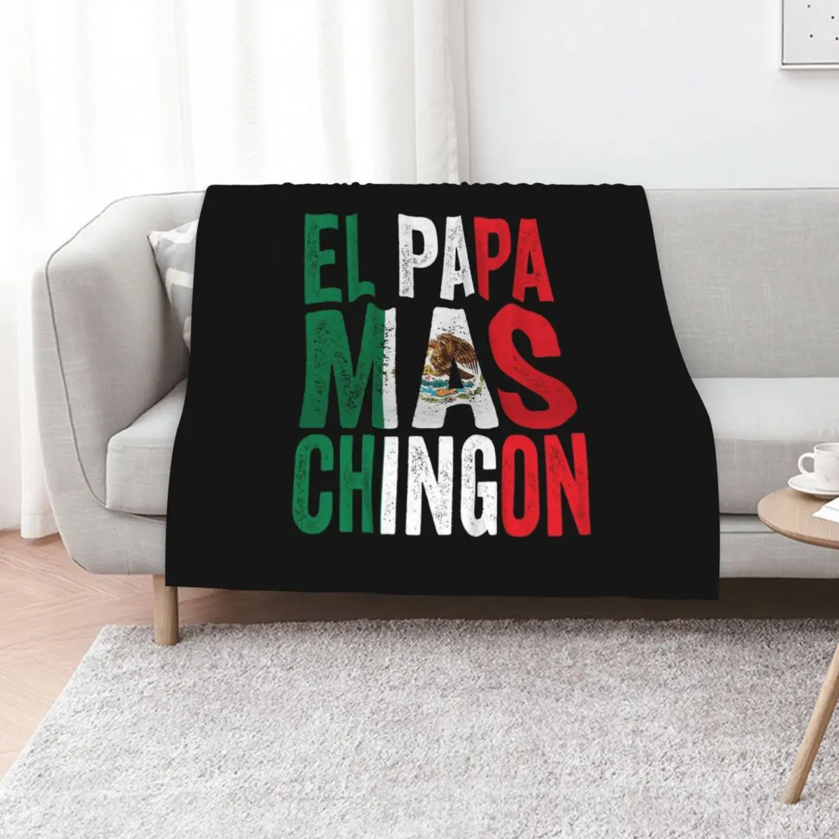 El Papa Mas Chingon - Mexican Dad And Husband Throw Blanket Bed linens blankets ands Custom Loose Flannel Luxury St Blankets