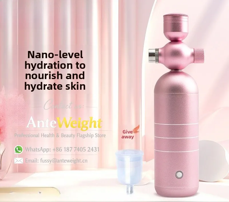 Portable Facial Mist Sprayer, High-Pressure Nano Mist with Blue Light Oxygen | Rechargeable Handheld Hydrating Device