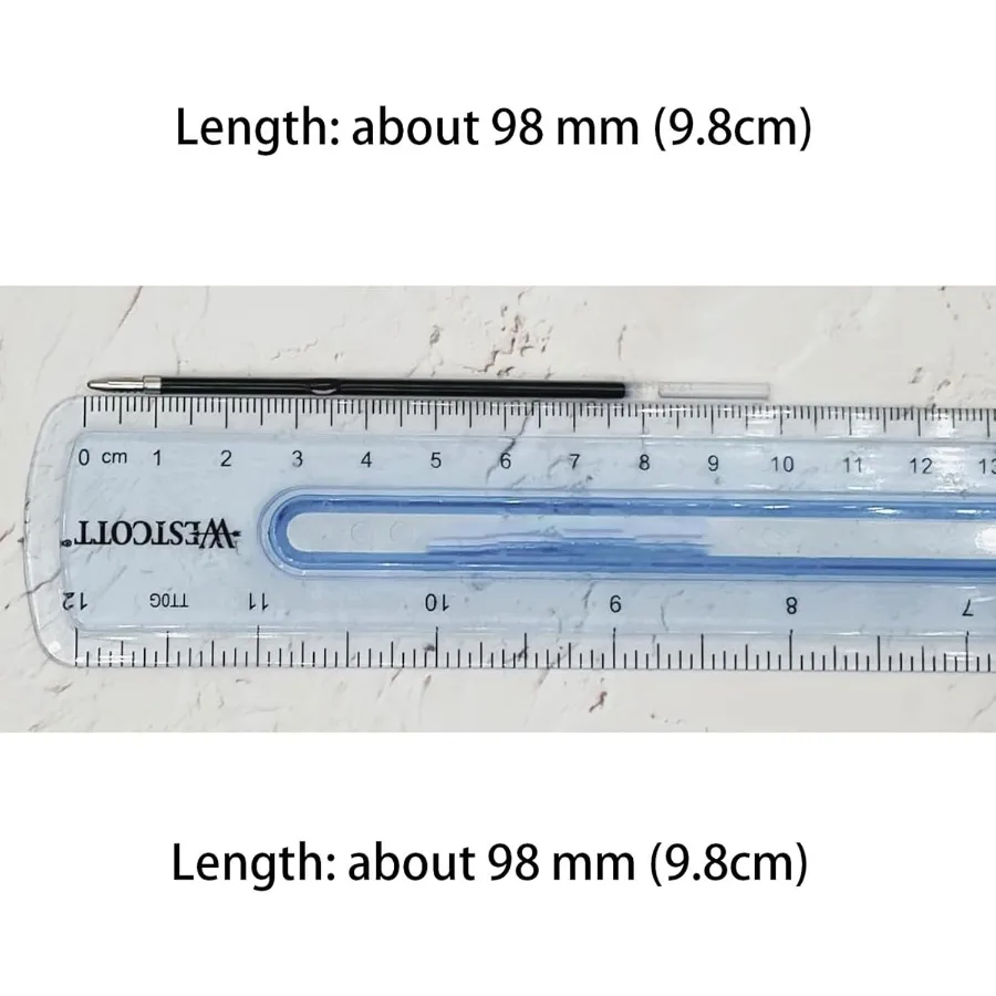 عبوات أقلام حبر جاف مقاس 3.85 بوصة لأقلام النقر مقاس 1 مم عبوات طرف متوسطة النقطة حبر أسود 10 قطع #5