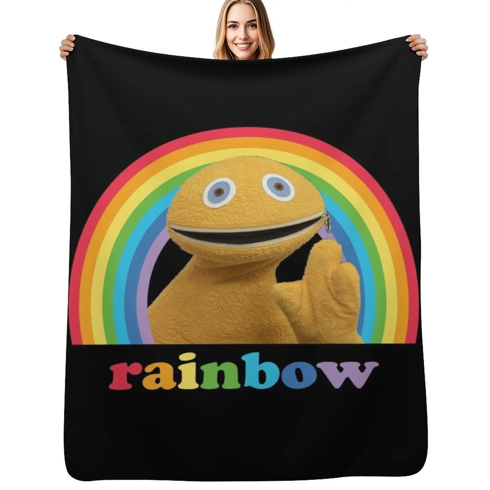 

Zippy, rainbow Throw Blanket Cozy Napping Blanket Gift for Mom Dad