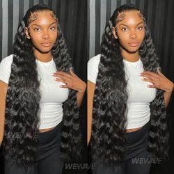 Curly Deep Wave Frontal Wig 13X6 Hd Lace Frontal Wig 30 40 Inch 13X4 Water Wave Lace Front 100% Human Hair Wigs 250 Density
