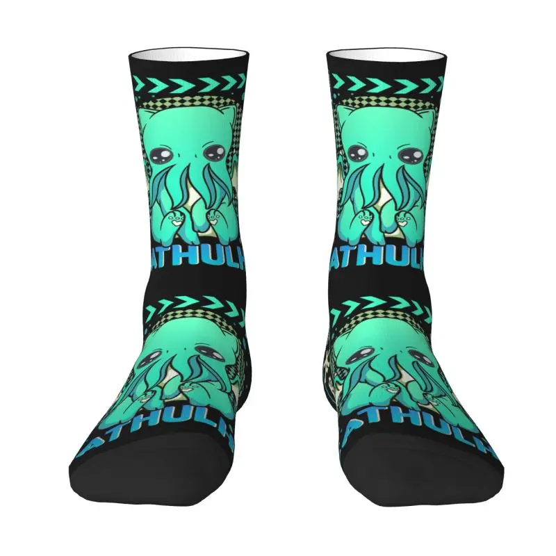 

Cute Cathulhu Cthulhu Cat Dress Socks for Men Women Warm Funny Novelty Crew Socks