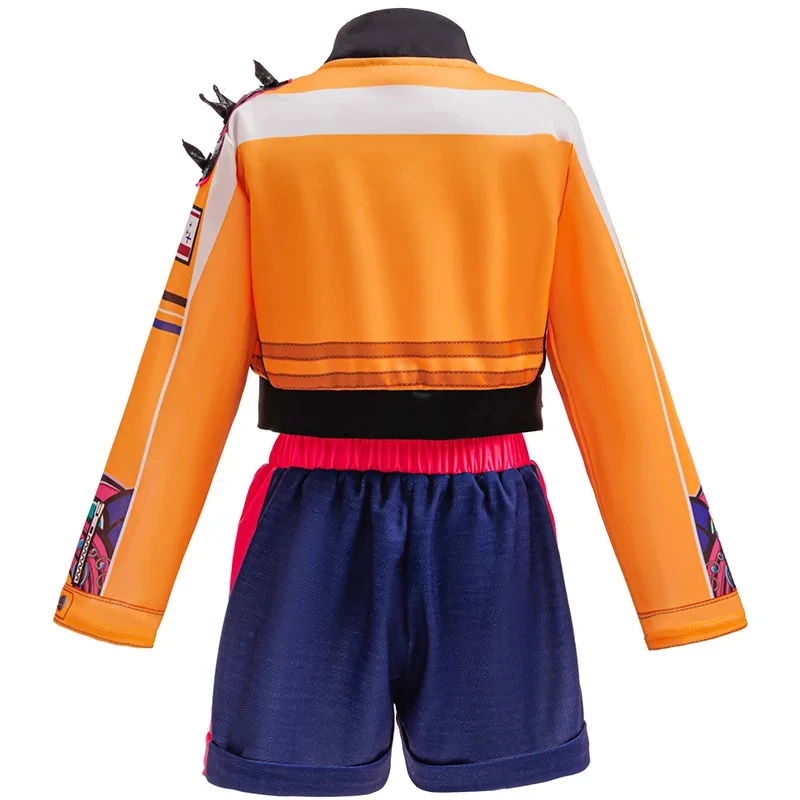 Girl Group Stage Performance Costume pop Music Dance Outfit Printed Jacket Crop Top Shorts Party Cosplay Suit view 6