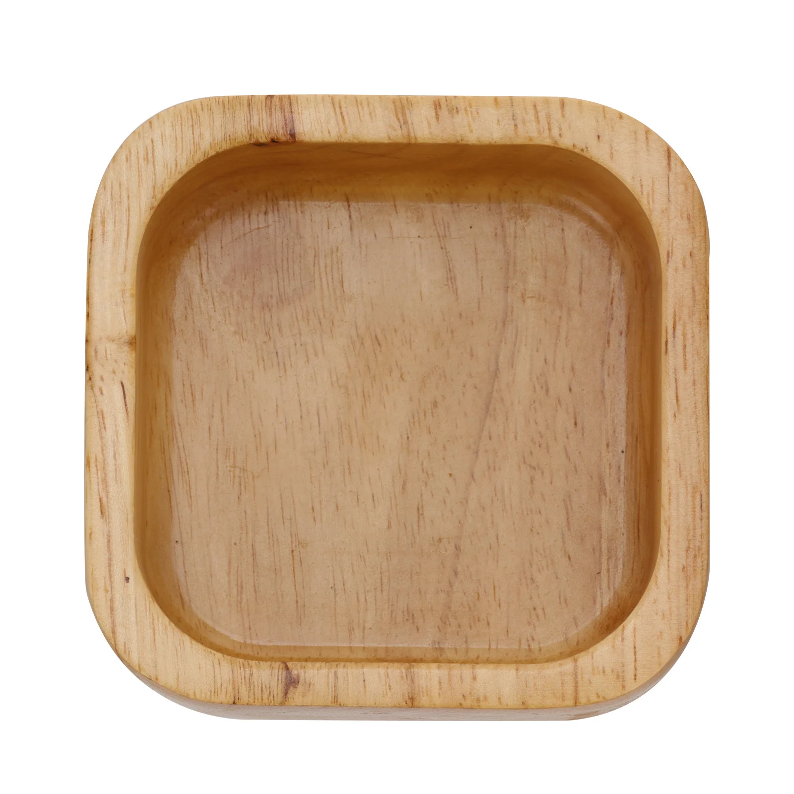 

1pc Wooden Snack Bowl Natural Wood Grain Smooth Surface For Salad Fruit Rice Dessert Food Serving Storage Holder Wooden