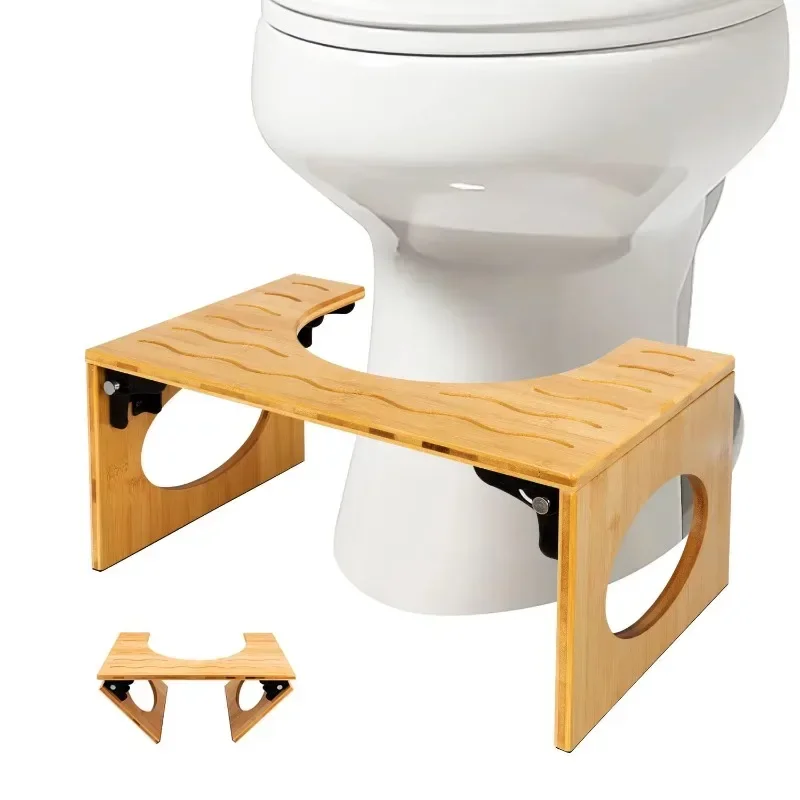 Bathroom Squatting Urinal Adjustable Foldable Bamboo Potty Poop Stoolportable Folding Multifunctional Toilet Stool