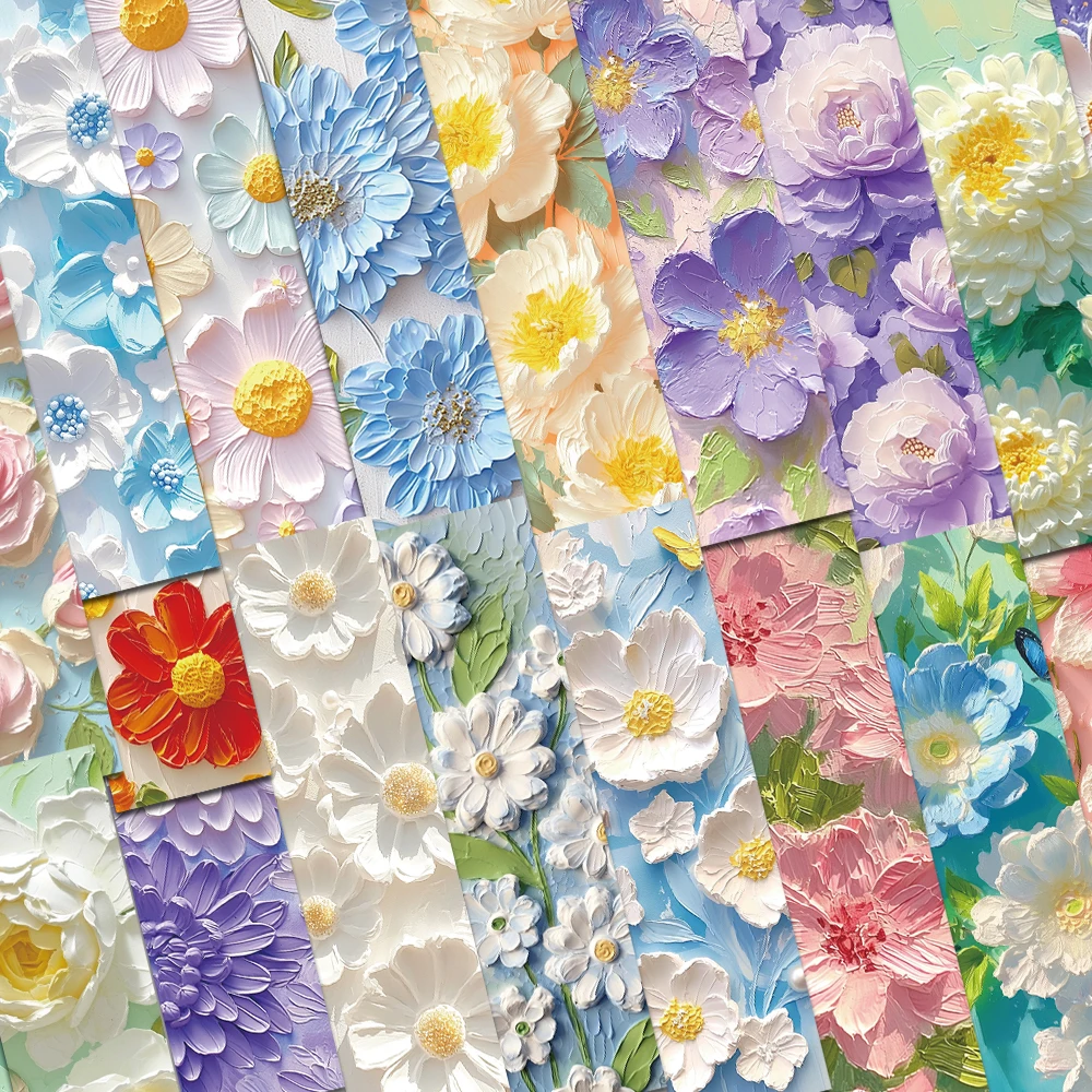 Clips de livre de personnalité de fleur de peinture à l'huile 3D, signet d'originalité, articles de lecture, papeterie de page, fournitures de bureau, 30 pièces