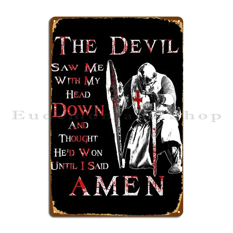 الشيطان رأى لي تجديد علامة معدنية جدار جدارية كلاسيكية غرفة المعيشة جدار مخصص تخصيص تين تسجيل ملصق