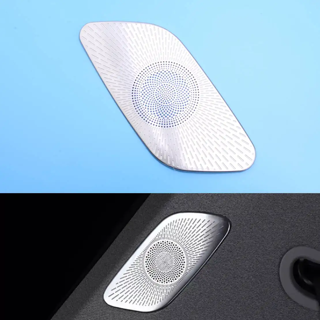 

1 Pair C Pillar Speaker Horn Decoration Cover Trim Silver Fit for Hyundai Palisade 2019 2020 2021 2022 2023 2024 Stainless Steel