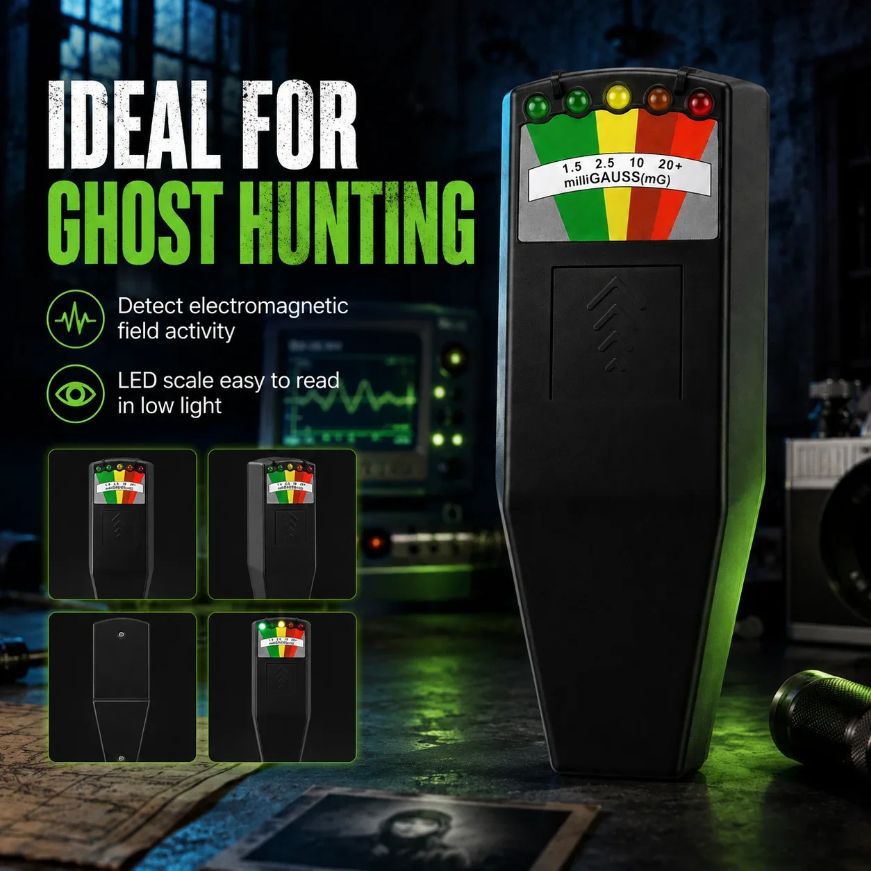 K2 Handgehaltenes LED EMF-Messgerät Magnetfeld-Detektor für Geisterjagd Elektromagnetisches Paranormales Equipment Tester – Detail 15