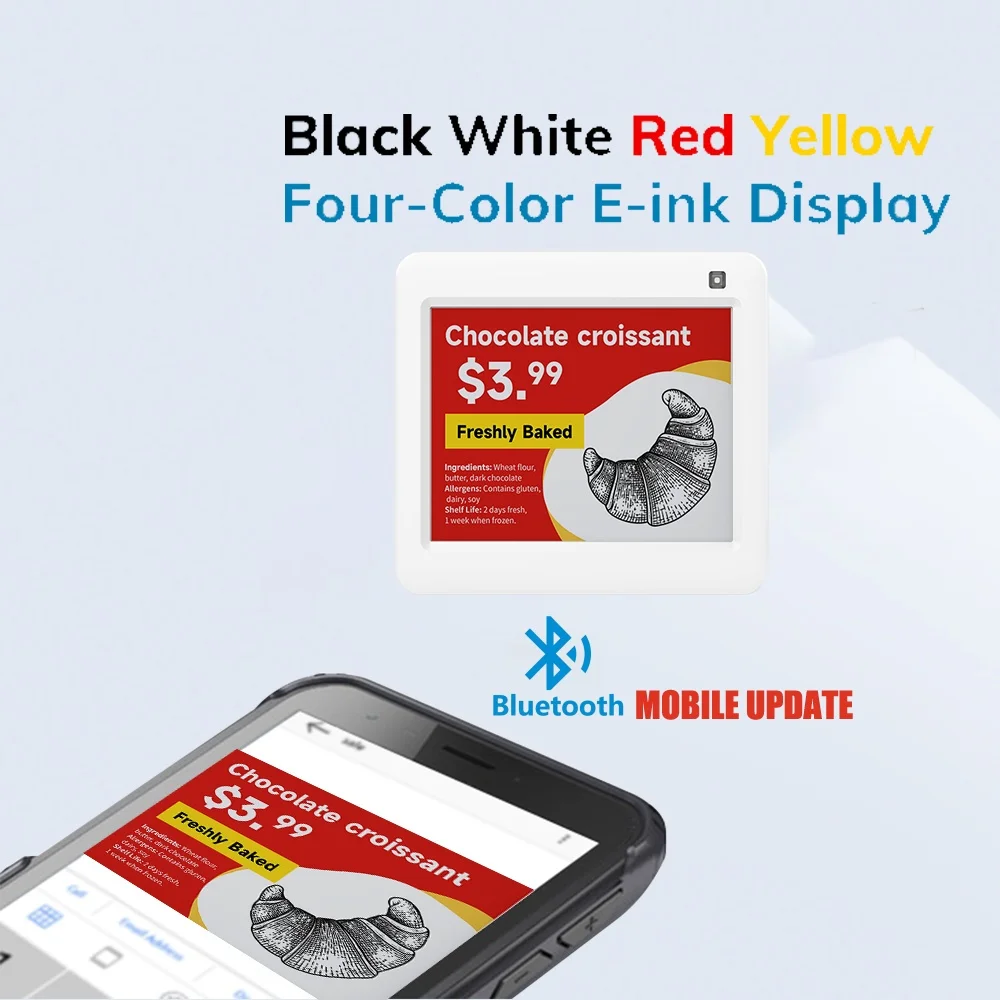 

Mobile App controlled 4.2 inches Epaper BLE BT Standalone ESL Digital DIY E ink Price Tag ESL Electronic Shelf Label Electronic