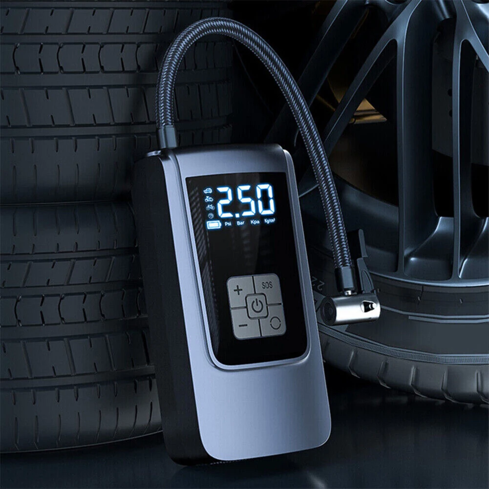 

Tire Inflator Portable Air Compressor 6000mAh Cordless DC12V 150PSI Powerful Tire Air Pump With Light Digital Display