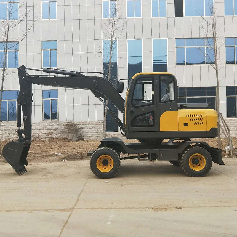 Mini Excavator Hydraulic CE Certification All Terrain Mini Bucket 40KW Long Arm Trenching Filling Wheeled Off-Road Excavator