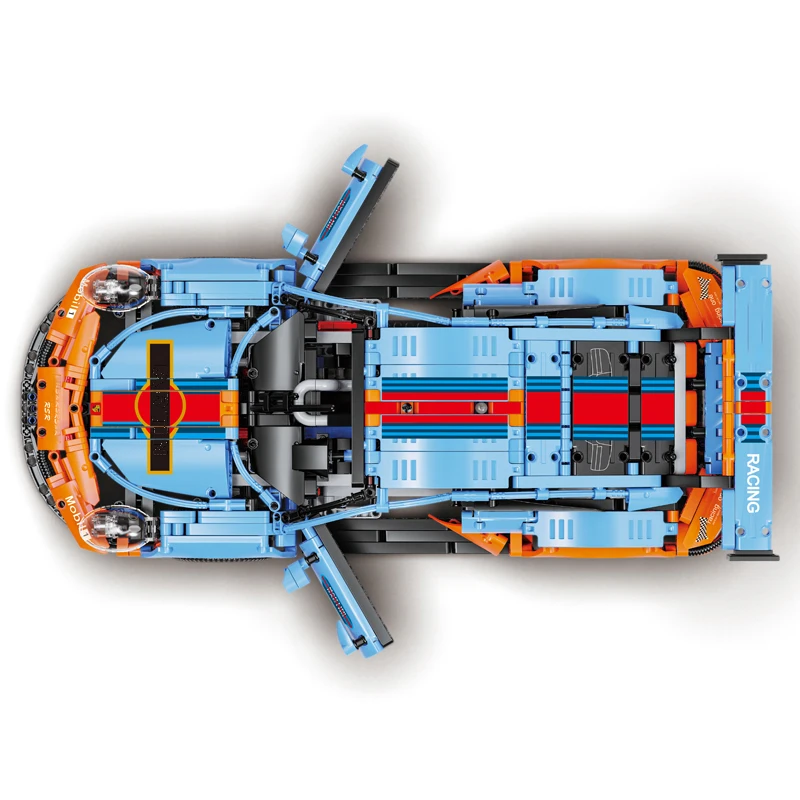 Classiche Super Racing Cars Modello RSR Modello di auto sportiva Mattoni Set di veicoli Blocchi tecnici fai da te Giocattoli Bambini Bambini Regali per adulti