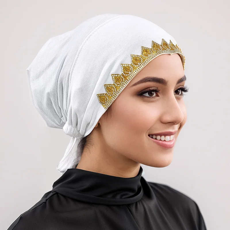 

Мусульманские женщины с бриллиантами, предварительно завязанный тюрбан, внутренний хиджаб, шляпа на шнуровке, кепка ниндзя, нижний шарф, шапочки, капот, головной платок от выпадения волос, повязка на голову