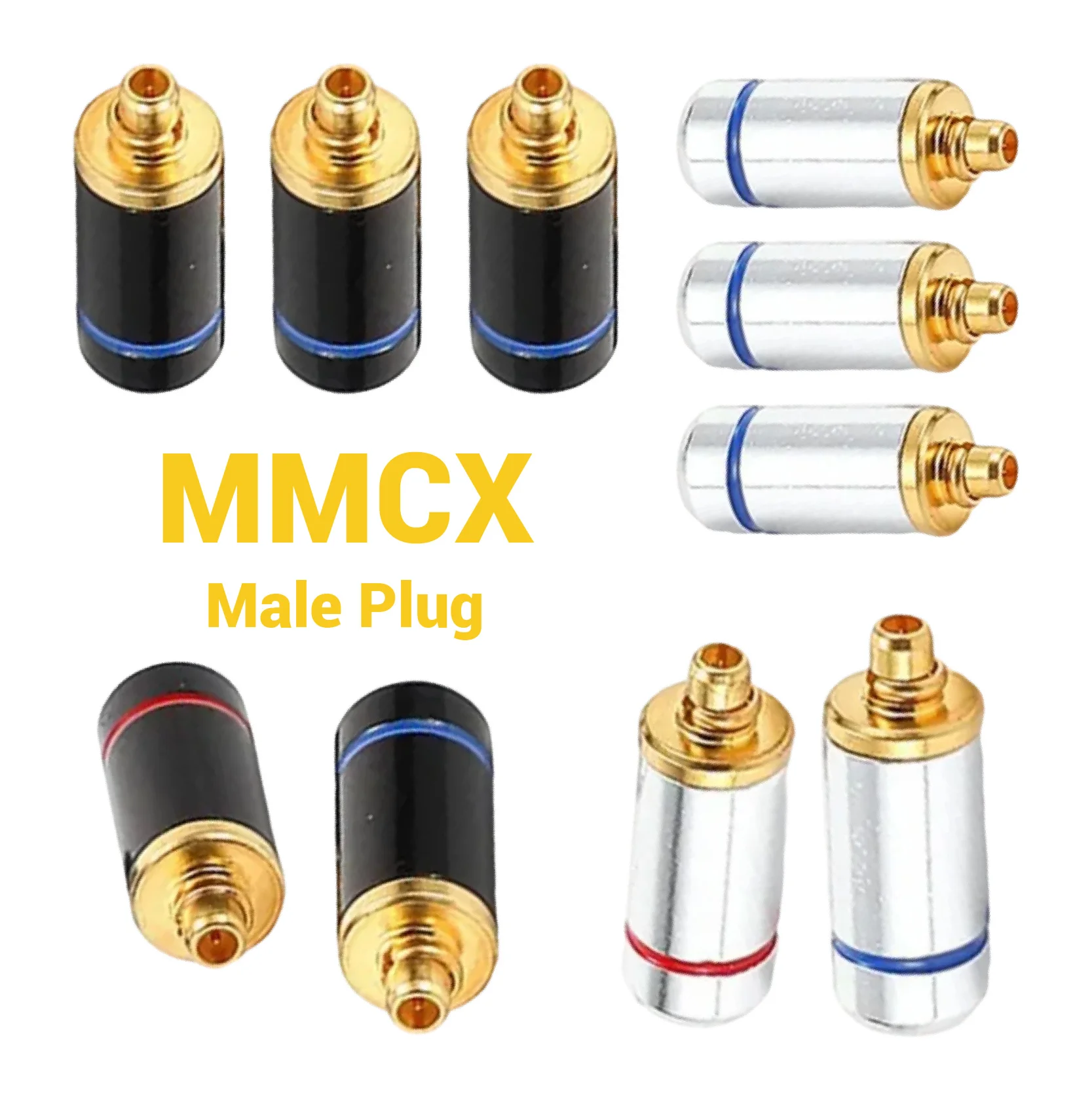2Pcs Audio Jacks MMCX Connector Male Plug Speaker DIY UE900 SE535 SE215 W10 W20 W30