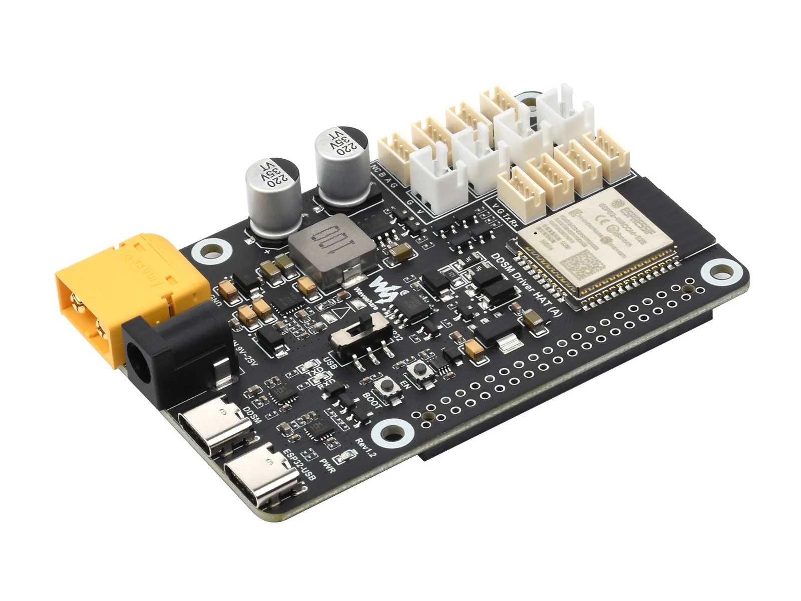 Direct Drive Servo Motor Driver Board, Integrates ESP32 and Control Circuit, 2.4G WiFi Support, Suitable for DDSM Series Hub Mot