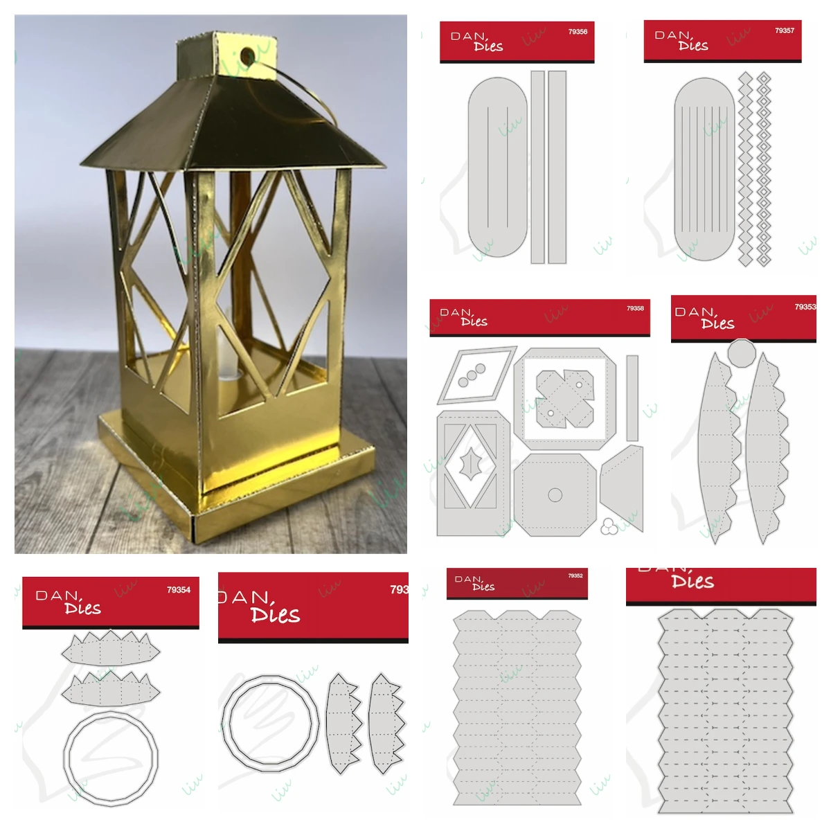 فانوس جديد لشهر أغسطس 2025 - حلي عيد الميلاد المسطح الكبير - قوالب القطع المعدنية الكبيرة لمذكرات ألبوم الصور المصنوعة يدويًا