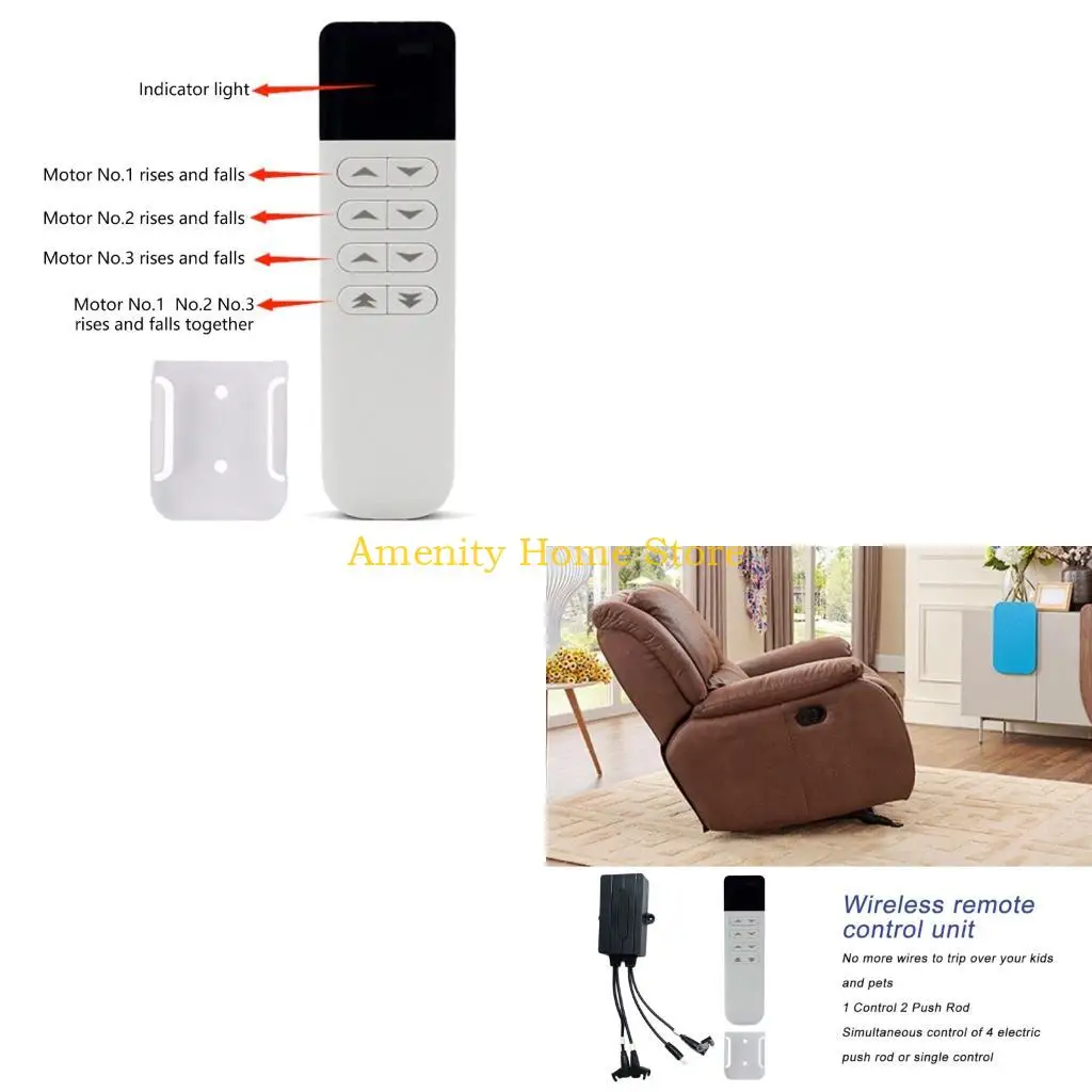 

F26C Одномоторное кресло с дистанционным управлением 2,4G Ручные передатчики Мебельное устройство