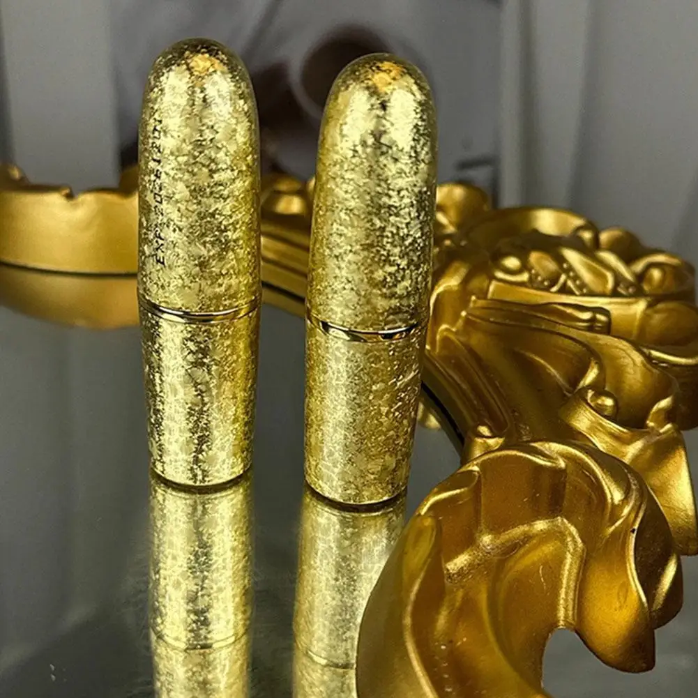 Rouge à lèvres rouge positif à paillettes dorées pour femmes, tasse antiadhésive hydratante, ne perd pas la couleur durable pour Ladi O2G1