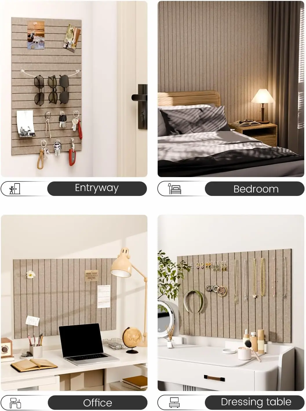12PCS DIY Large Black Soundproof Wall Decorative Panels Felt Cork Pin Note Bulletin Boards Tiles Photo Sound Proof Noise Absorption Insulation Corcho Pared Acoustic Wall Panels for Inner Wall Home Ceiling Living Room Office Decor - view 7