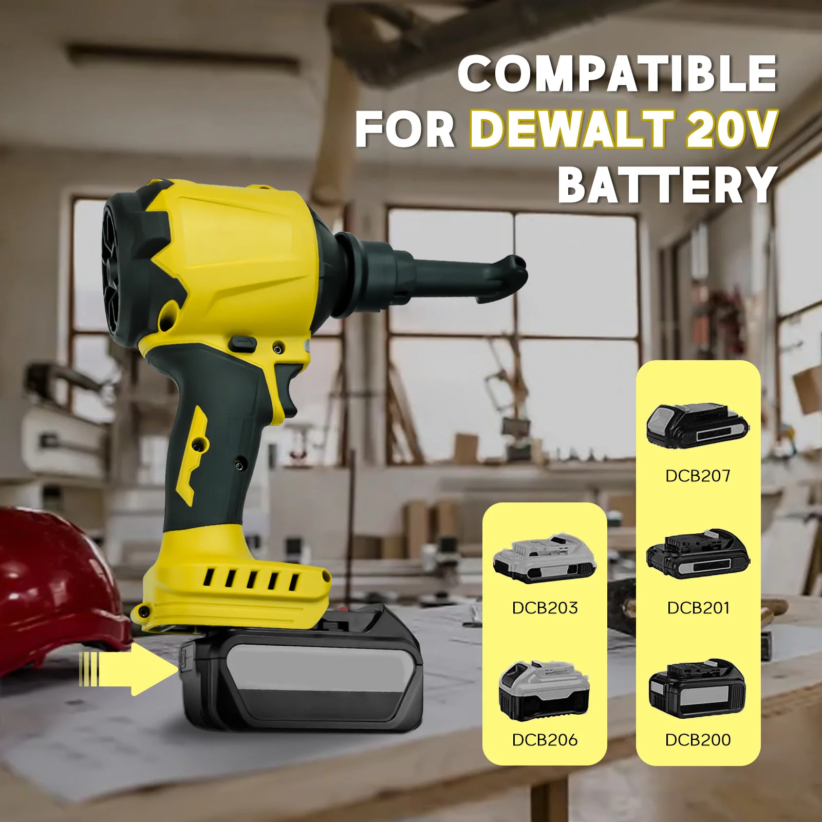 Cordless Air Blower 21000RPM High Speed Rechargeable Electric Inflator Compressed Air Duster Machine For Dewalt 20V Battery Pin