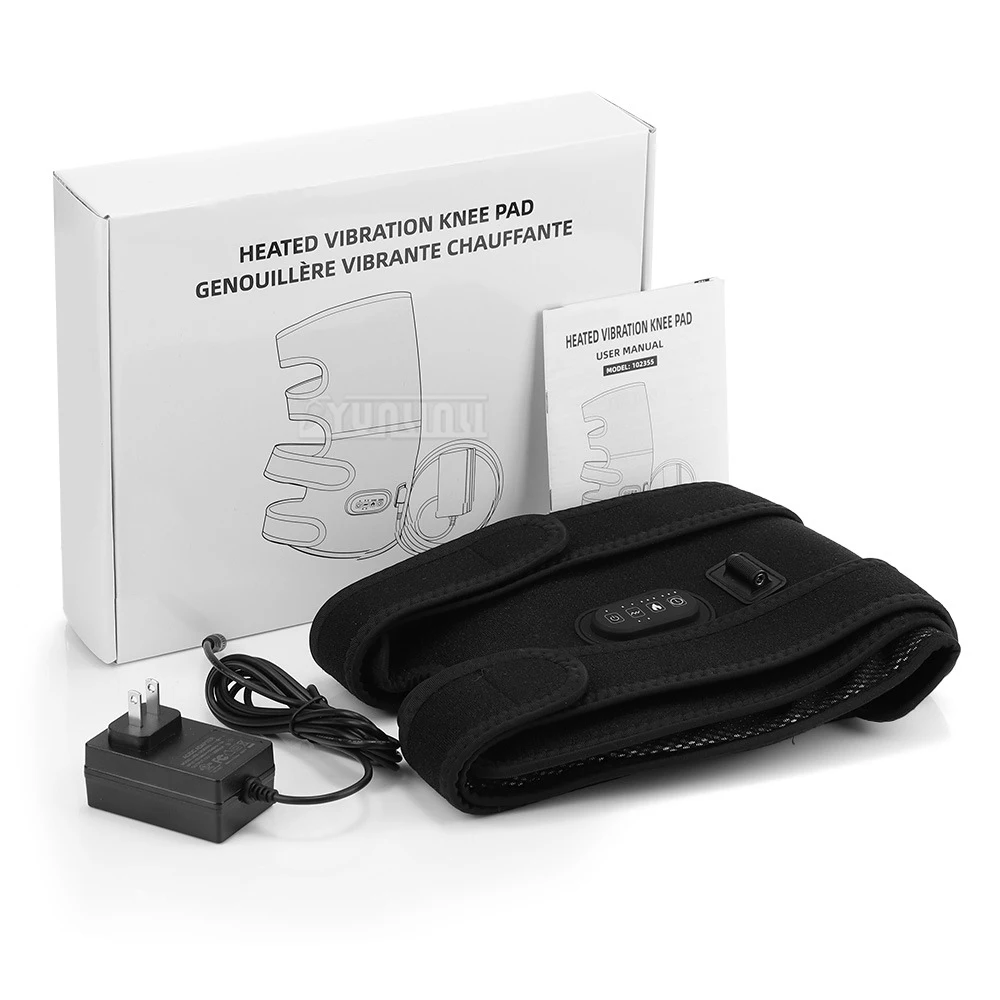 12V Direct Plug Massage Knee Pad with 4 Motors Extended Heat Protection Warm Massager for Comfort And Relaxation