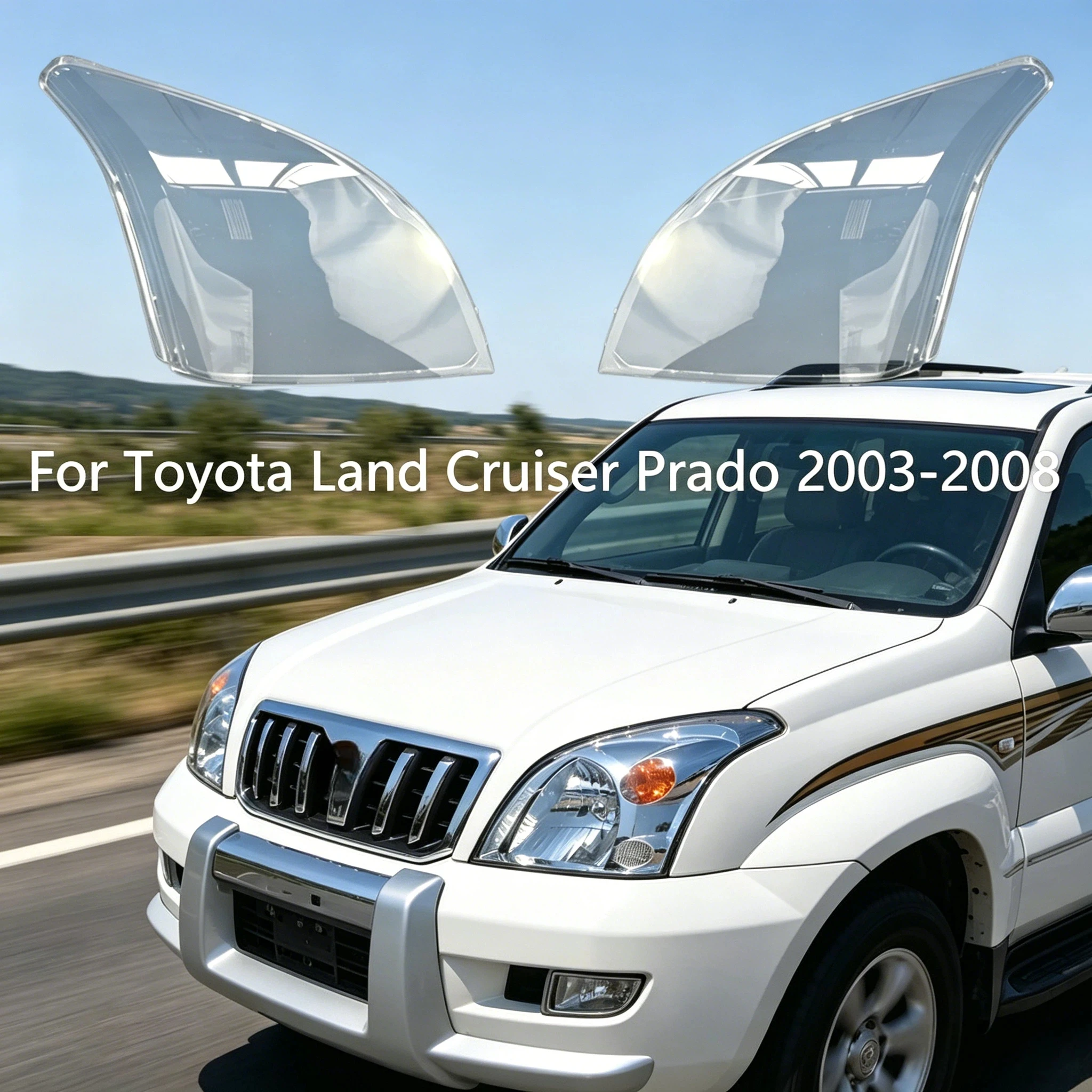 

Auto Light Caps For Toyota Land Cruiser Prado 2003-2008 Car Headlight Cover Transparent Lampshade Lamp Case Glass Lens Shell