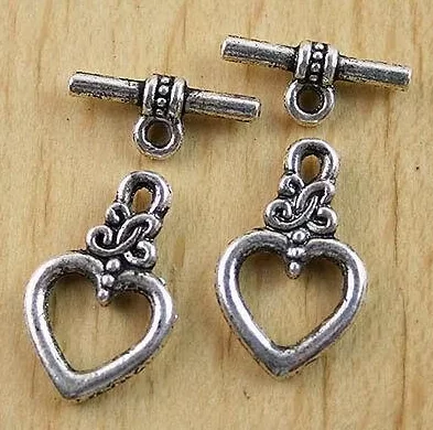 

20sets 20.7x12.7mm bar16mm Alloy matel tibetan silver toggle clasps HWH0449