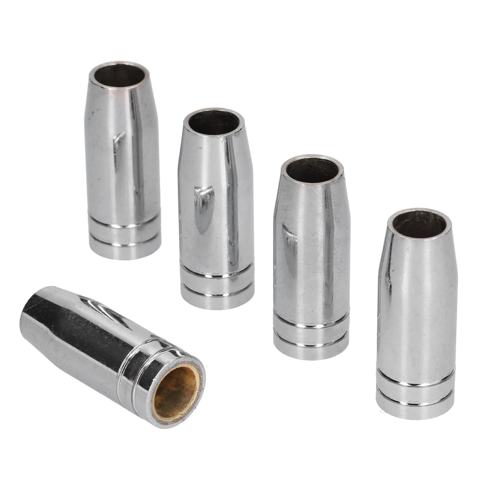 5 قطعة فوهة بندقية لحام النحاس مخروطي درع كأس شعلة لحام الفوهات اعتماد تصميم أكثر سمكا 25AK MIG MAG شعلة لحام المواد الاستهلاكية