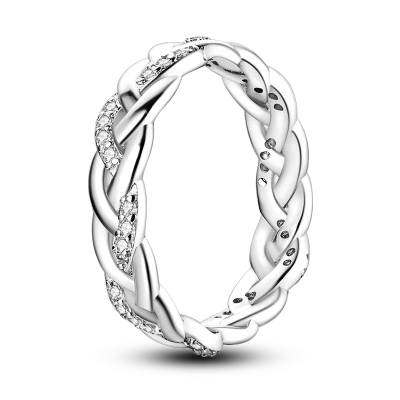 Women's 925 Sterling Silver Wedding Ring, Elegant Design