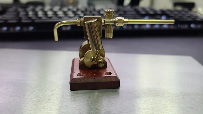 Mini Single Cylinder Swing Steam Engine Model, Retro Steam Engine for RC Boat & Hobby Collection