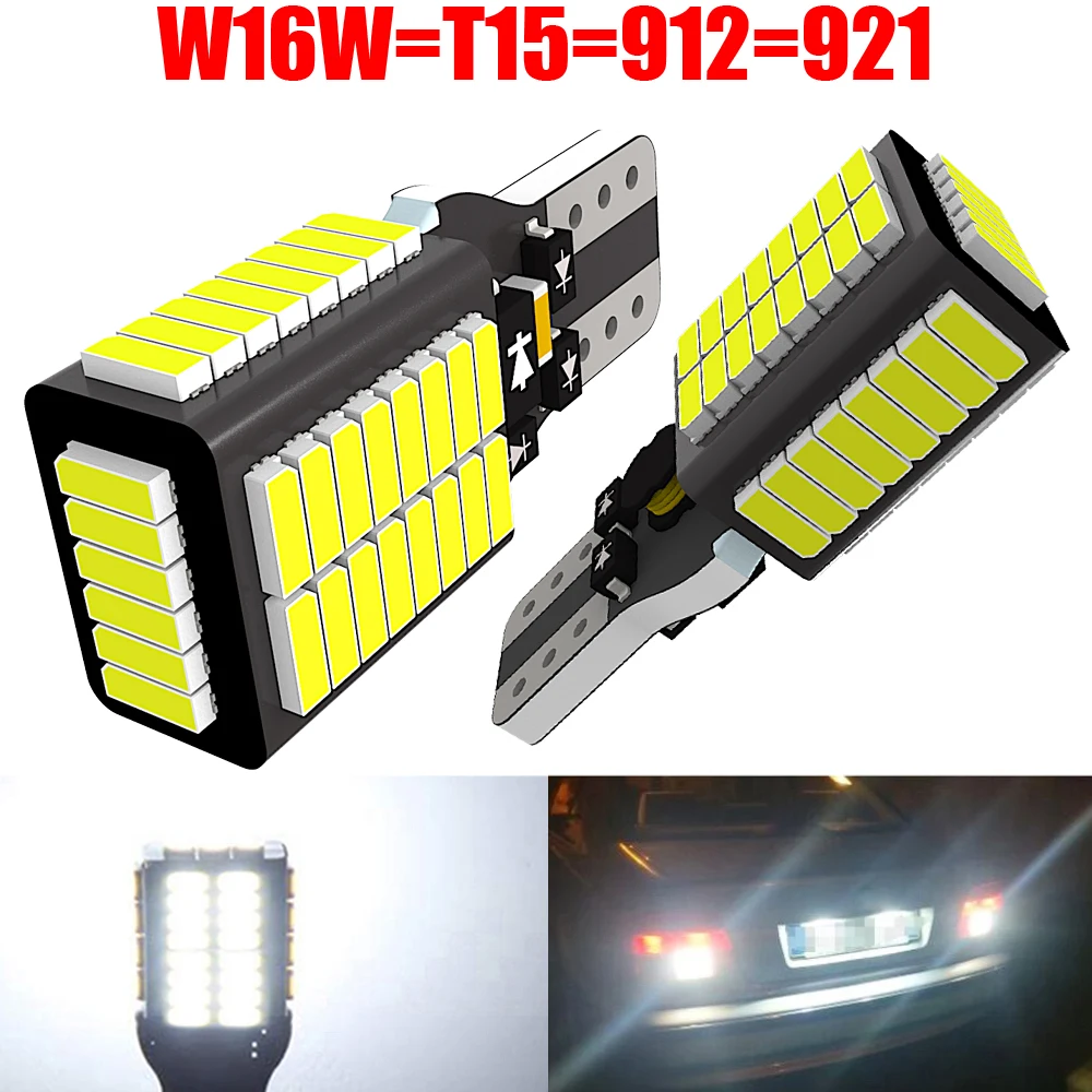 

2 шт. светодиодные лампы W16W T15 921 Canbus для заднего хода, для Opel Astra J K, Agila B, Zafira B, Frontera, Combo, Corsa F, Movano C