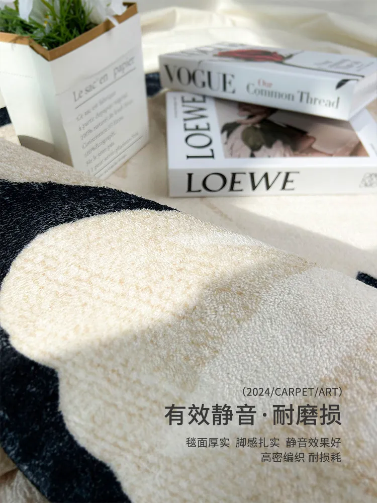 Imitation cashmere round carpet living room dresser cloakroom irregular floor mat bedroom bedside blanket