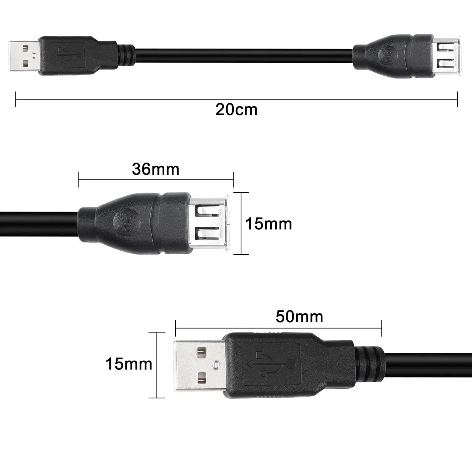 0.2 متر Firewire 6 دبوس إلى USB محول سلك النار IEEE 1394 6Pin أنثى إلى USB 2.0 كابل بيانات ذكر للكمبيوتر الشخصي كاميرا رقمية صناعية #6