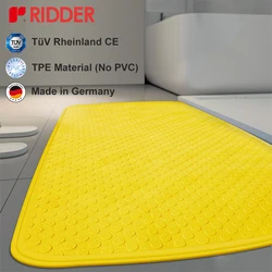 RIDDER Shower Tub Bath Mat TPE 72*38cm,Soft Dual anti -slip With Suction Cups Floor bathroom mat ,Antibacterial mildew EU normal